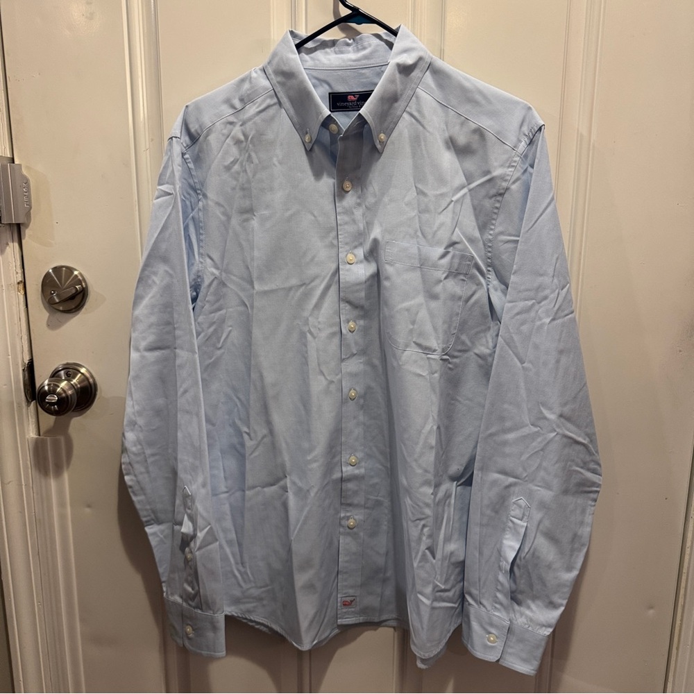 Vineyard Vines Oxford Blue Collared Button Down Shirt Size M